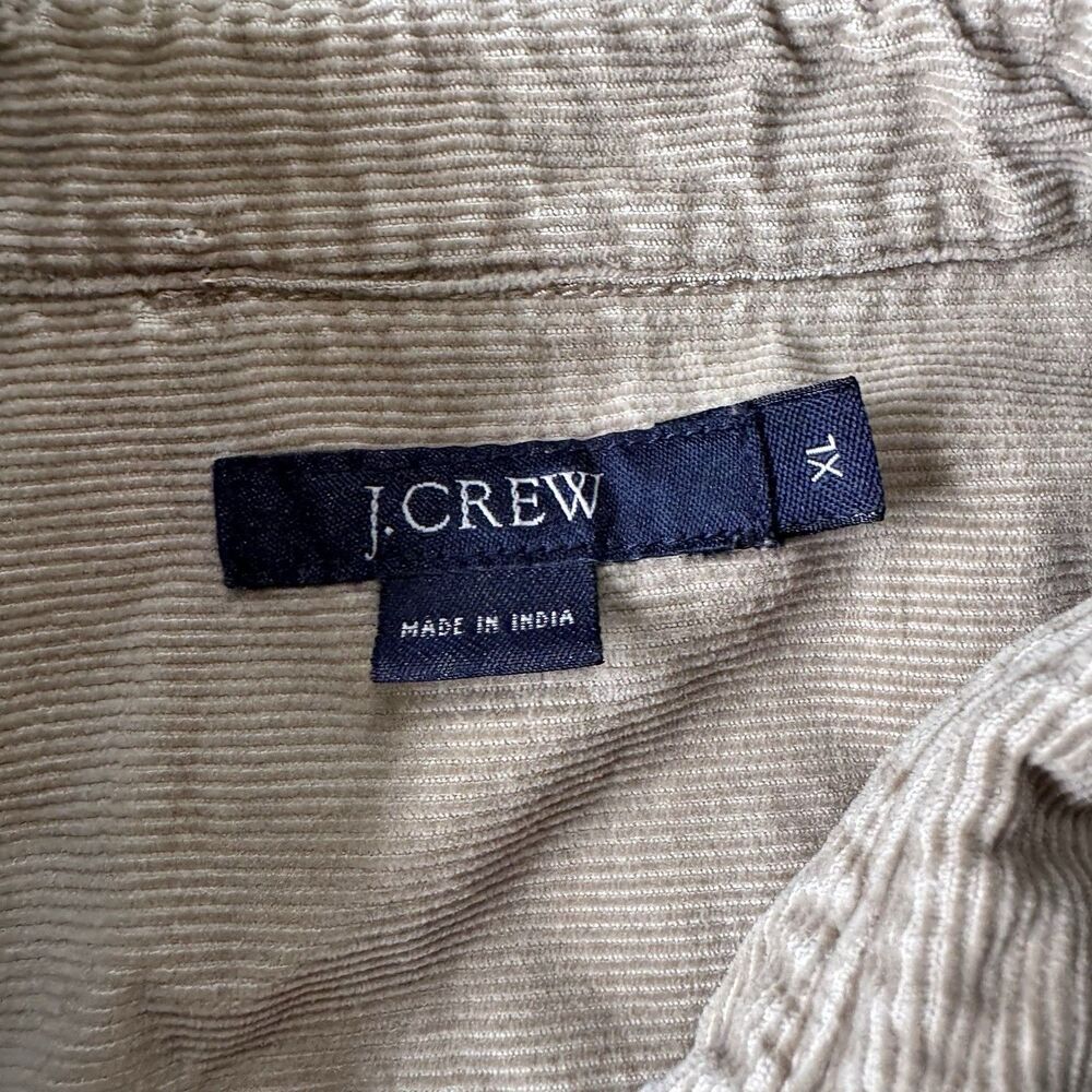 J. Crew Shirt Men’s XL Beige Tan Corduroy Long Sleeve Button Down Pocket VTG - Picture 3 of 5